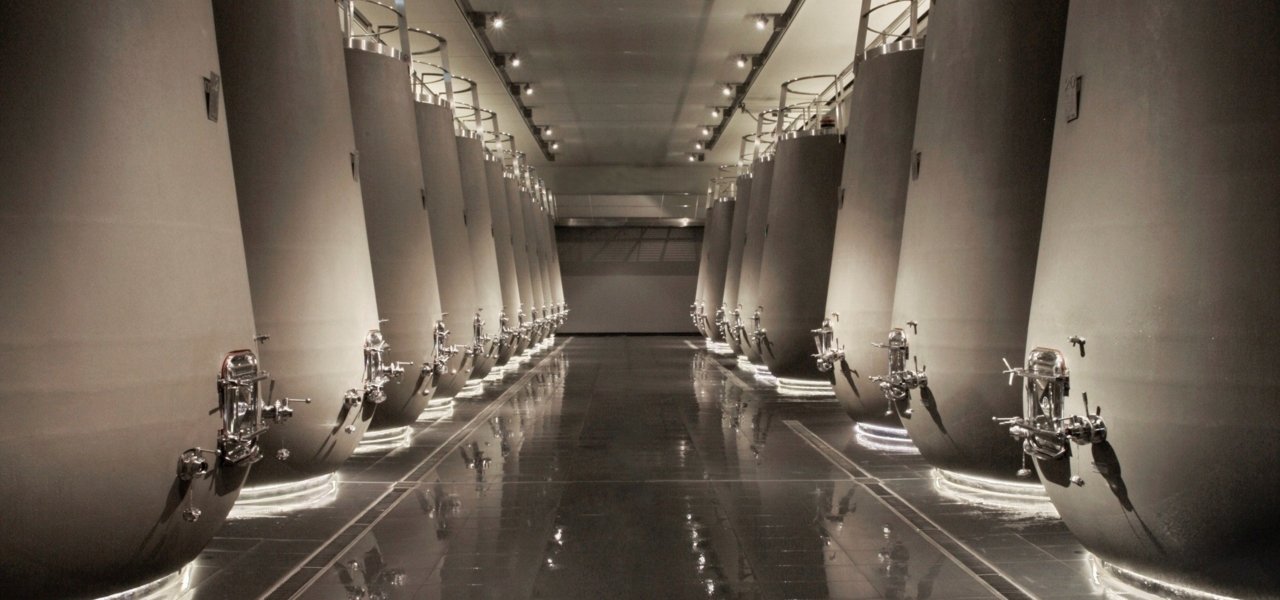 Wine cellar inside Prieuré Lichine - Wine Paths